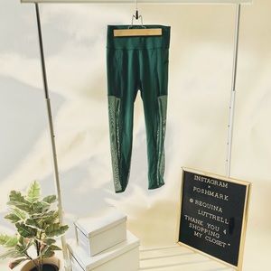 adidas x IVY PARK Mesh 3-Stripes Tights Dark Green